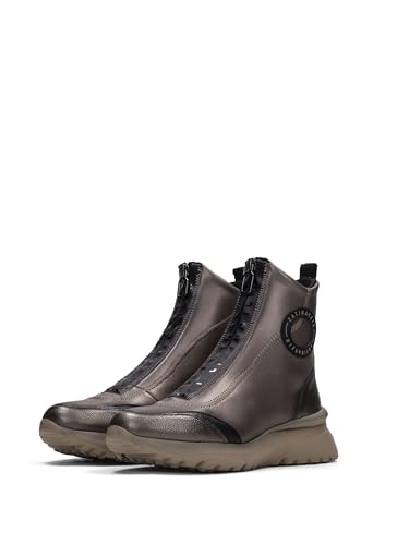 Hispanitas - HI233016 Basalt Stiefelette mit Reißverschluss vorne, Gummisohle, für: Damen, Basalt, 38 EU