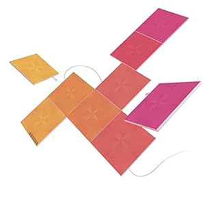 Nanoleaf Canvas WiFi Smart RGB 16M+ Color LED Dimmable Gaming and Home Decor Wall Lights Starter Kit (9 Panels)