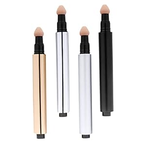 4PCS Cosmetic Press Pen DIY Cosmetics Tube Empty Concealer Bottle Liquid Foundation Container Liquid Concealer Makeup Liquid Foundation Tube face Travel Lotion Aluminum