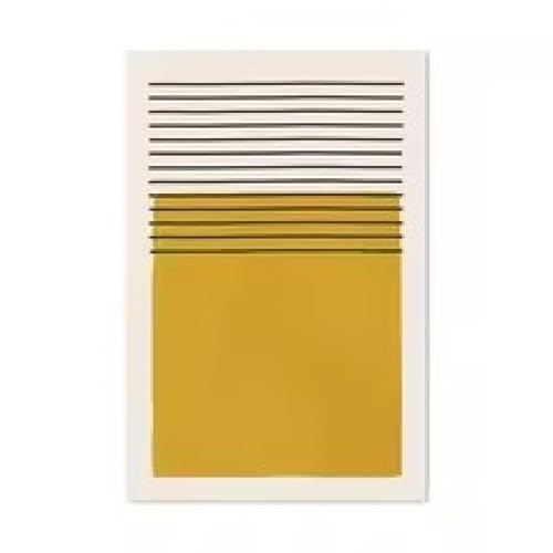 Peinture minimaliste pour mur vide affiche toile salon moutarde gris - 5