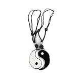 Colgantes Yin Yang / Acero Inoxidable Ajustable /Collar Masculino/Femenino/Unisex | Regalo Parejas y Amigos (Yin Yang 2pcs)