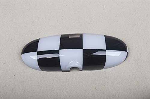 Carcasa protectora para espejo retrovisor interior, compatible con Mini Cooper R50 R53 Hatchback R52 Coverable 2000-2005 (cuadros grandes)