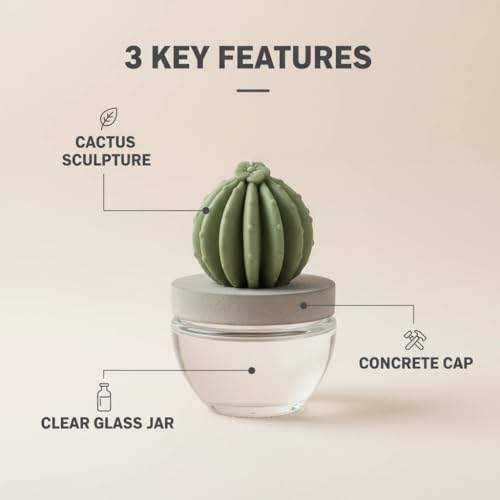 Reed Diffuser Set Ceramic Cactus Fragancia 100 ml miniatura 2