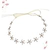IMIKEYA Cerchietto a stella marina con pietre dorate da donna accessorio da sposa leggero per matrimonio e festa ornamento elegante per capelli da sposa