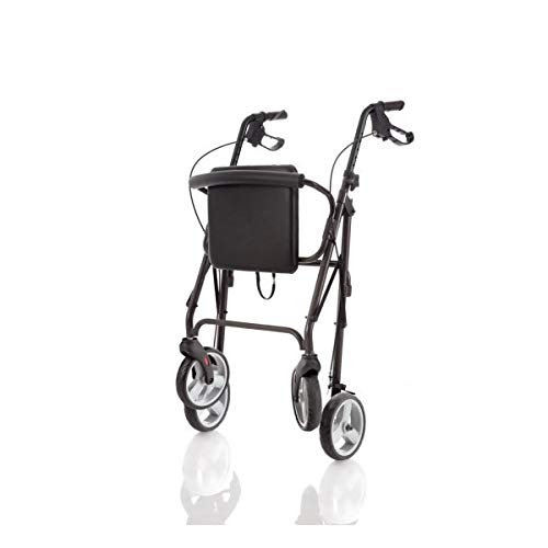 Tubo rollator Plegable de Aluminio lacado – 4 Ruedas – con asiento Acolchado.