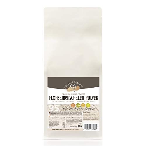 Psyllium Husk 1Kg - Cáscaras de Psyllium Triturado en polvo 100% Fibra Natural