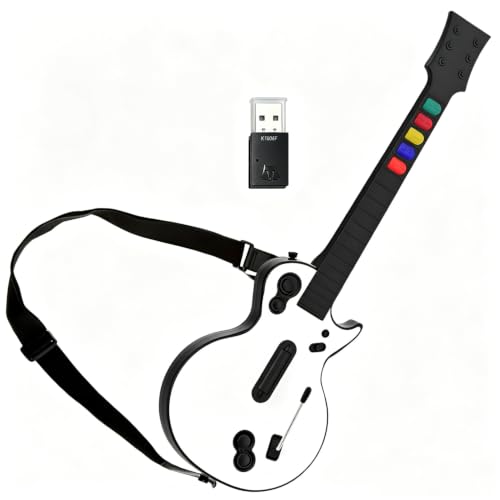 Image of NBCP PC Guitar Hero Wireless Legends Rock Dongle Bundle for PS3 /Computer Windows, Compatible with Guitar Hero, Rock Band, Clone Hero & Fortnite Festival