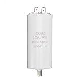 Frecuencia: 50/60 HZ. ICQUANZX Condensador Moldeado de Doble inserción 12UF CBB60 (con Tornillo en la Parte Inferior) Condensador de Marcha Motor Condensador de Marcha en Marcha Frecuencia 50 / 60Hz 450VAC