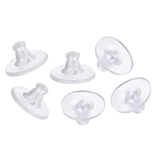 FYSL 100 Piezas de Tapones Transparente de Goma de Seguridad de Pendiente...
