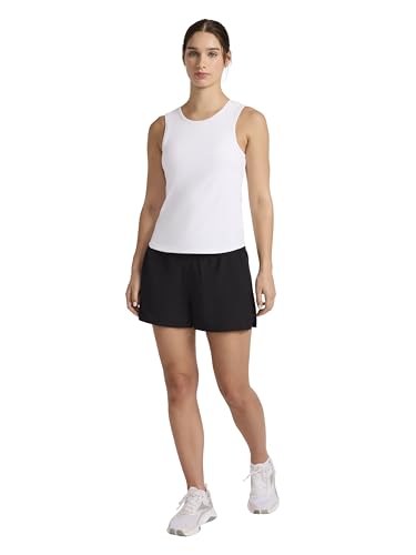 Reebok Women’s Sprinter Zip Running 3” Short, Standard Fit, Lightweight Poly Woven Fabric, Black, Large - image 3