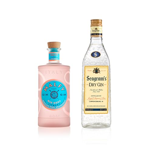 Malfy Rosa Ginebra Premium - 700ml + Seagram's Dry Ginebra Premium - 700 ml