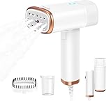 Handheld Travel Clothes Steamer - Portable 20s Fast Heat-Up Wrinkle Remover with Brush, Detachable 120ml Water Tank & Anti-Leak Design - Lightweight Garment Steamer for Home, Office & Travel