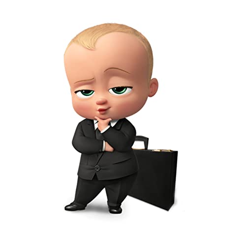 Image of Pretty Ur Party Boss Baby Theme Paper Cutouts for Birthday Parties, Boss Baby Party Supplies decor, Birthday Party Decoration Cut-Outs (10 pcs) - Blue /Black