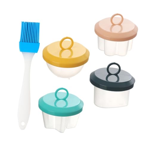 MUCKLILY Creative Egg Steamer Premium Egg Cookers for Microwave High Temperature Odorless for Home Restaurant and Dessert Shops Includes Random Color Brush Random Color