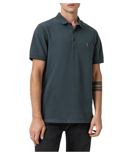 AllSaints Men's Shirts Reform Ss Polo Sunil Blue L