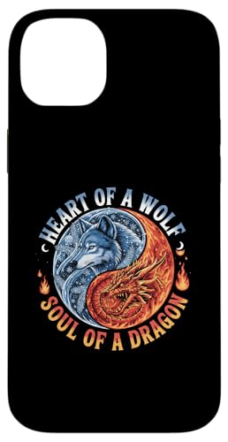 Howling Wolf Animal Nature Dragon Ying Yang �X�}�z�P�[�X iPhone 14 Plus �p