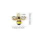 Honbay 10PCS Enamel Bee Charm Pendants with Crystal for Jewelry Making or DIY Crafts