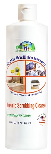 EARTH WELL SOLUTIONS - Dynamic Scrubbing Cleanser - Ceramic and Glass Cooktop Cleaner and Polish
