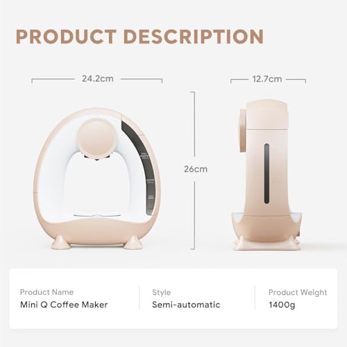 Image of Coffee Capsule Machine (1, ABS), One-Touch Cappuccino, Latte, Espresso & Americano Maker, Compatible Pod Coffee Machine with Smart Touch Control & Auto Clean System for Home & Office(cream)