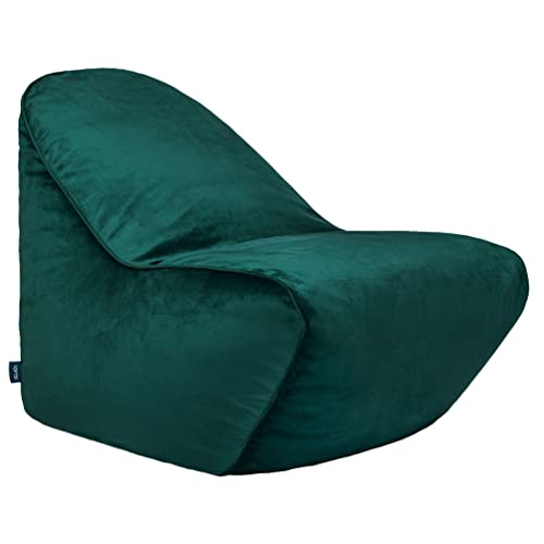 Loft 25 Sedia a Sacco per Interni 100x80cm, Poltrona Sacco da Gioco per il Salotto Degli Adulti, Leggera Bean Bag con Maniglia di Trasporto, Ergonomico Pouf Sacco (Foresta, Tessuto Velluto)