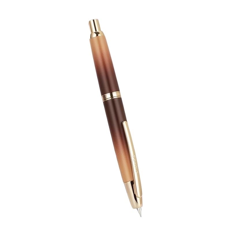 Stylo plume rétractable pointe fine F 0,5 mm, lot de 10 stylos à encre en métal pour fournitures scolaires