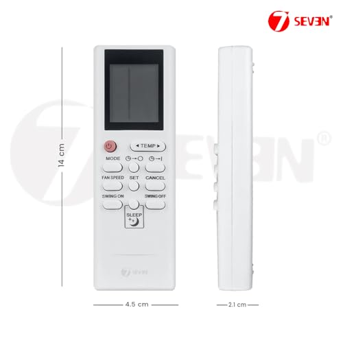 Image of 7SEVEN Compatible Onida AC Remote GZ-24B-E1 Model 85 1 1.5 2 Ton Split and Window Air Conditioner - Match Exactly with Existing Onida ac Remote Control