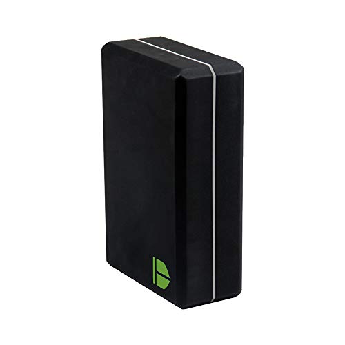 Image of TEGO Boost Yoga Block - Firm EVA - 3x6x9 Inches - Black Green - 1 Piece - Accessory for Yoga and Pilates