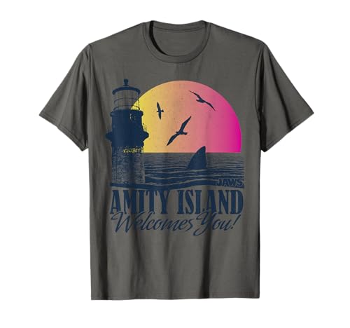 Jaws Amity Island Welcomes You Sunset T-Shirt