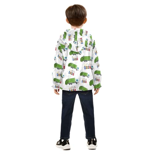 Image of Boys Fleece Jacket Hooded Autumn Winter Long Sleeve Thick Warm Outerwear;3-10 Years Kids Cute Fuzzy Jacket