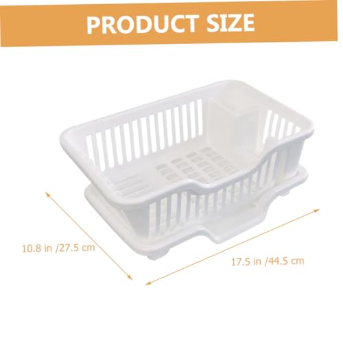 Escurreplatos de acero inoxidable con sistema de drenaje. Solución multifuncional de almacenamiento de cocina para platos, cubiertos y tazas. Ahorro de espacio.