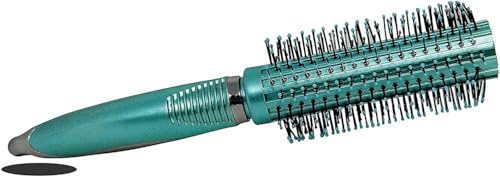 Image of BALON Round Rolling Curling Roller Hair Comb Brush With Soft Nylon Bristles For Men, Women, Girls & Boys (Green)