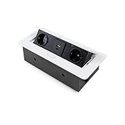 Emuca - Настолна захранваща лента, 2 щепсела ЕС...