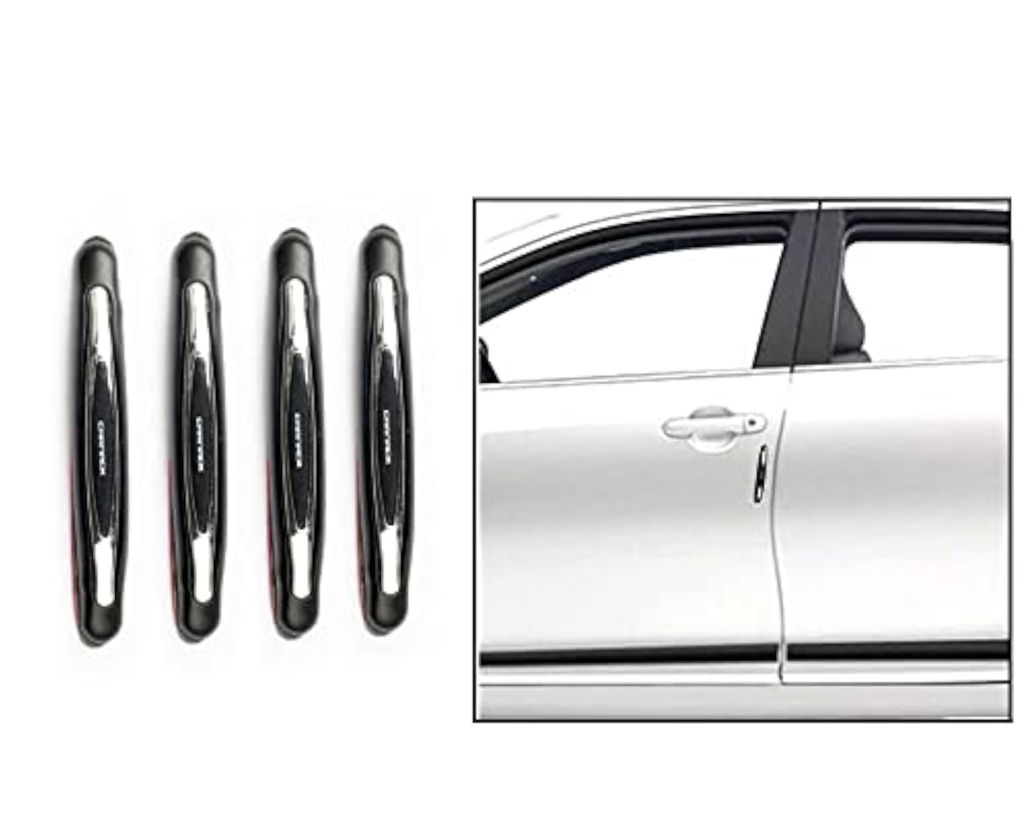 Car Door Guard Rubber Edge Protector, Set of 4 Pieces