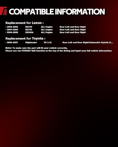 Image of Torchbeam Rear Brake Calipers Set for Lexus 2007-2009 RX350, Lexus 2004-2006 RX330, Lexus 2006-2008 RX400h, Rear Left and Rear Right Calipers Replace # 19B2783+19B2782