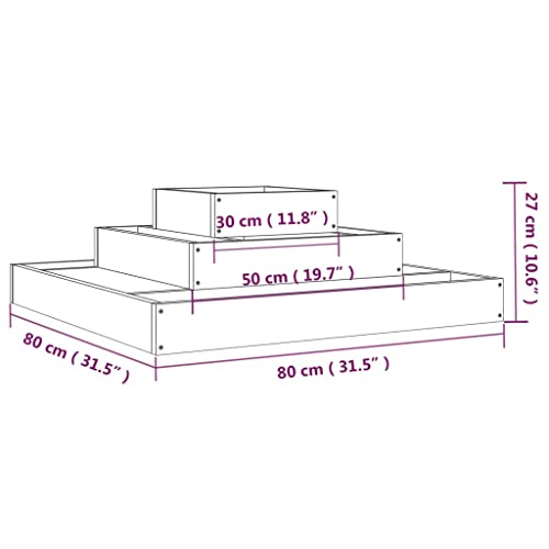 Macetas de pino macizo blanco de 80 cm para decoración elegante de jardines 8