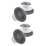 Outanaya 4pcs Ergonomic Kitchen Scrub Brush Non-Scratching Pot and Pan Cleaner for Dishes Stoves Sinks and More Stainless Steel and Cast Dishwashing Scrubbers