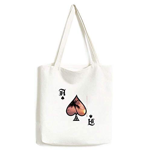 Sac à main motif arbre de plage et poker facile à laver en machine