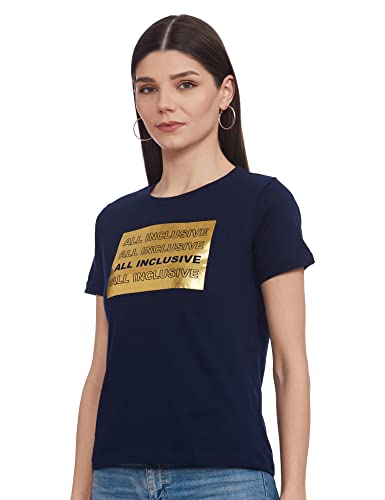 Image of Max Women's Printed Round Neck Casual Regular Fit T-Shirt