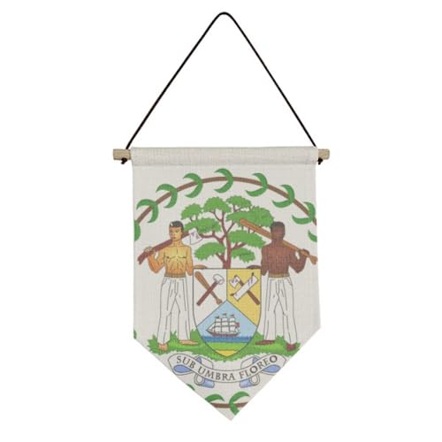 Drapeau du Belize en toile pour salon et bureau de voyage
