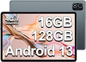 TECLAST P40HD Tablet 10.1 Inch Android 13,16GB RAM+128GB ROM(TF 1TB), T606 Octa-Core 1.6GHz, 4GLTE+5G WiFi, 1920x1200, Dual SIM, 4 Speaker/BT5.0/Camera 2+5MP/Type-C/GPS/6000mAh/Metal