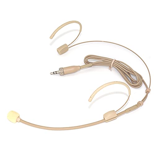 Xgwth Microphone Headset Double Over Ear Earset Headworn Mic Condenser Omnidirectional Compatible With Sennheiser Wireless System Bodypack Transmitter 3.5Mm Female Screw Plug #TOP6