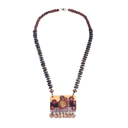 Image of Handcrafted Tribal Dhokra & Floral Charm Necklace Collection | Artisan Brass, Glass & Contemporary Statement Necklaces for Women | Ethnic, Elegant & Artistic Jewelry