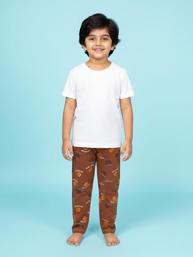 Image of KiddoPanti Boys Printed Pyjama | 100% Cotton Single Jersey Fabric | All Over Printed Design | Relax Fit & Ankle Length | Pyjama Pant