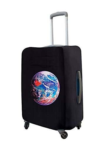 Image of Cortina Luggage Cover Trolley Travel Covers Washable Dust Proof Anti-Scratch Suitcase Protector, Large-Black