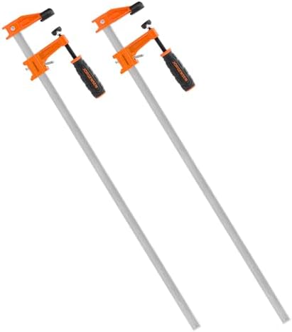 Jorgensen 24" Medium-Duty Steel Bar Clamp Set, 600 lbs Load Limit, 2-Pack