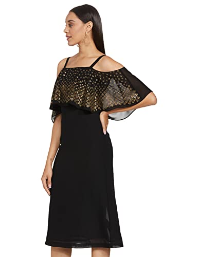 Image of RIVER Women's Polyester RS2NJDR306A Midi Special Occasion Dress