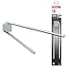 Price comparison product image tesa Ekkro two-armed towel holder, high gloss chromed metal, self-adhesive, adhesive mounting technology, 80mm x 50mm x 420mm