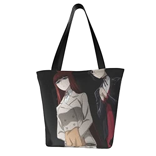 買い物バッグ トートバッグ アニメ キャラクター グッズ レディース ファスナー開閉手提げバッグ軽量 大容量 防水 環保 肩掛け エコバッグ 通勤 通学バッグ シュタインズゲートゼロ10 肩掛け A4 大人 収納 袋一体