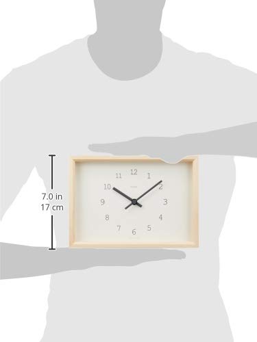 Lemnos Ny14-02 Wh Lemnos Hanging Analog Maple Natural Color Wood Fabric White W242Xh172Xd50Mm #TOP5