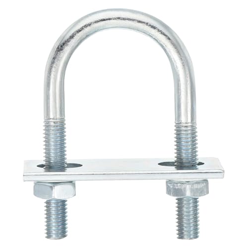 QUARKZMAN Boulons en U Ronds, 6 Ensembles de 35mm de Largeur Intérieure 75mm de Longueur M8 en Acier au Carbone Zingué U Boulon de Serrage avec Écrous et...
